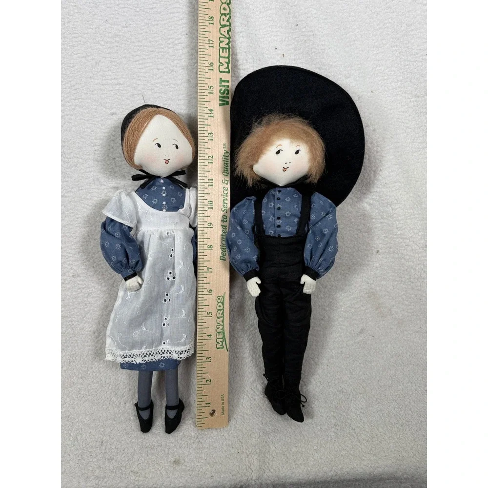 P. Buckley Moss Cloth Amish Dolls Vintage Numbered Hannah Isaac